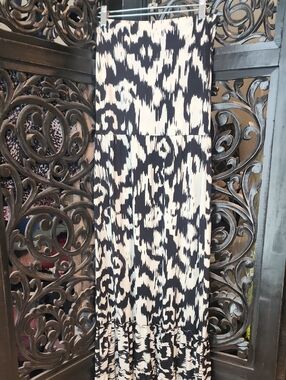 Curations Convertible Maxi Dress Or Skirt Black White Size Small - Like New